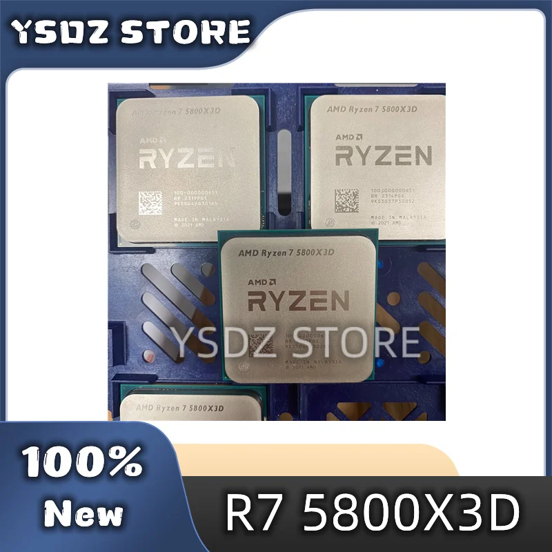 1PCS/LOT Perfect test Ryzen 7 5800X3D R7 5800X3D 3.4 GHz 8-Core 16-Thread CPU Processor 7NM L3=96M 100-000000651 Socket AM4