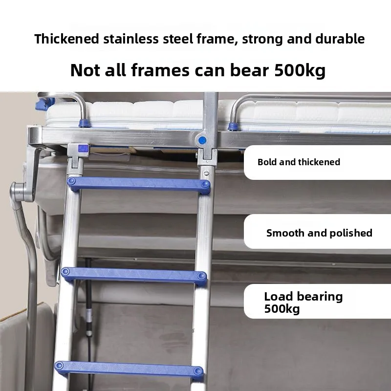 Stainless steel frame sofa bed, dual-purpose folding multi-functional upper and lower beds