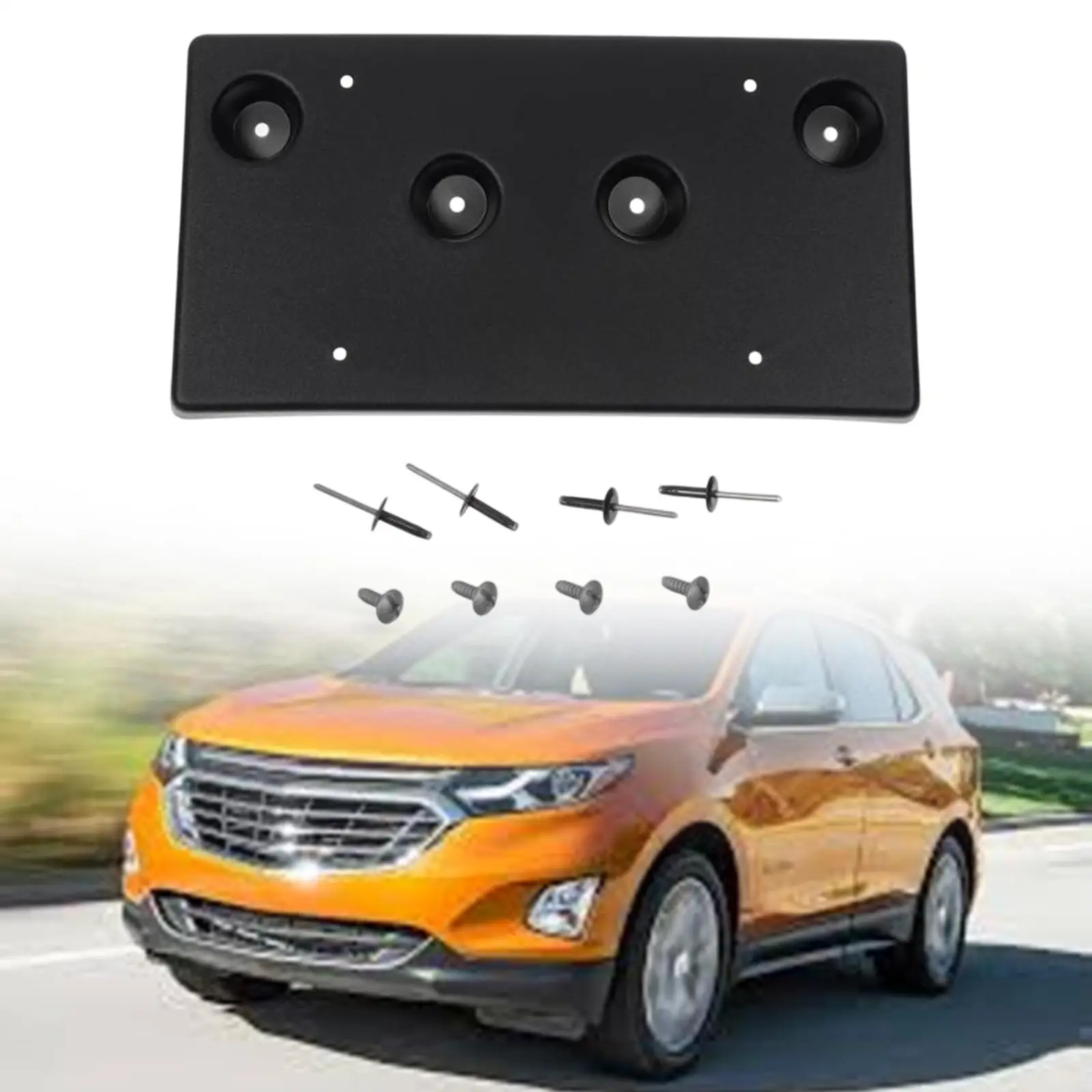 

Metal License Plate Mounting Kit Front Car Plate Holder Durable Frame Support with Hardware for Truck SUV Sedan