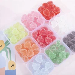 ST32 19mm 3Pcs Sugar Heart Bead DIY Handmade Girl Kawaii Earrings Jewelry Bead Bracelet Necklace Accessories Materials Wholesale