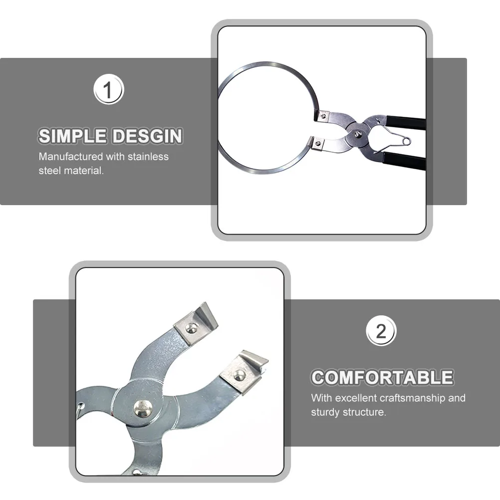 

3pcs Disassembler Installer Compressor Small Engine Stainless Steel Brake Piston Ring Expander Pliers Car Repair Maintenance