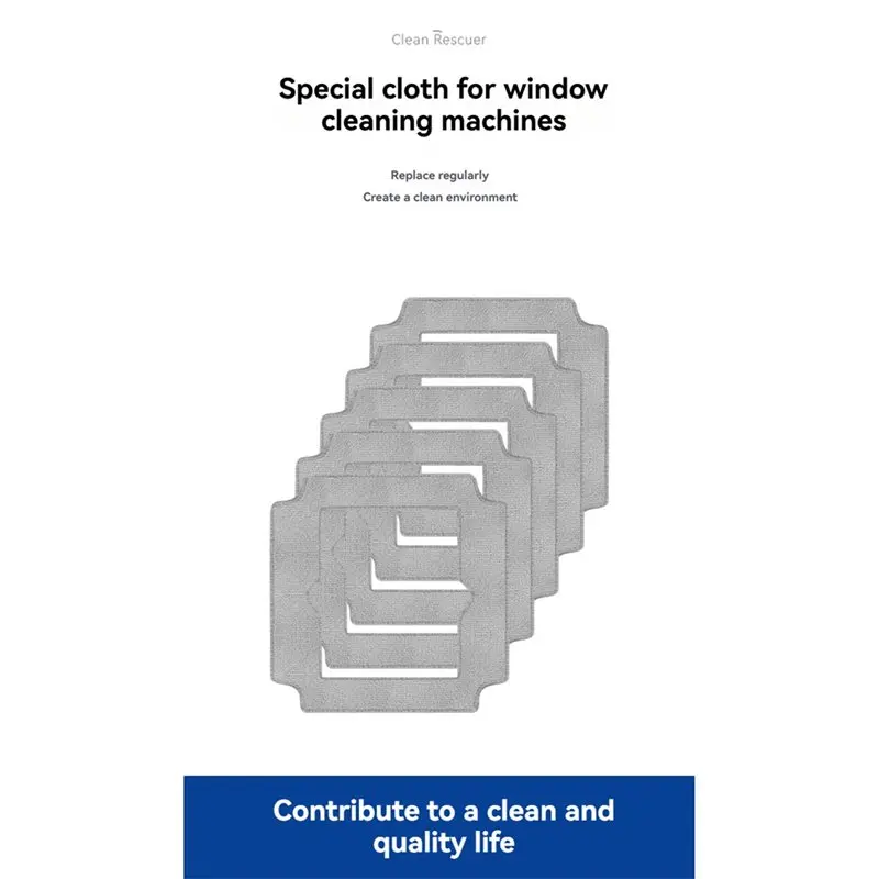LITE-Cleaning Rag Replacement For Ecovacs MINI 2/ONE PRO/AIR 2 Window Vacuum Cleaner Washable& Reusable Mop Cloth Robot 10PCS