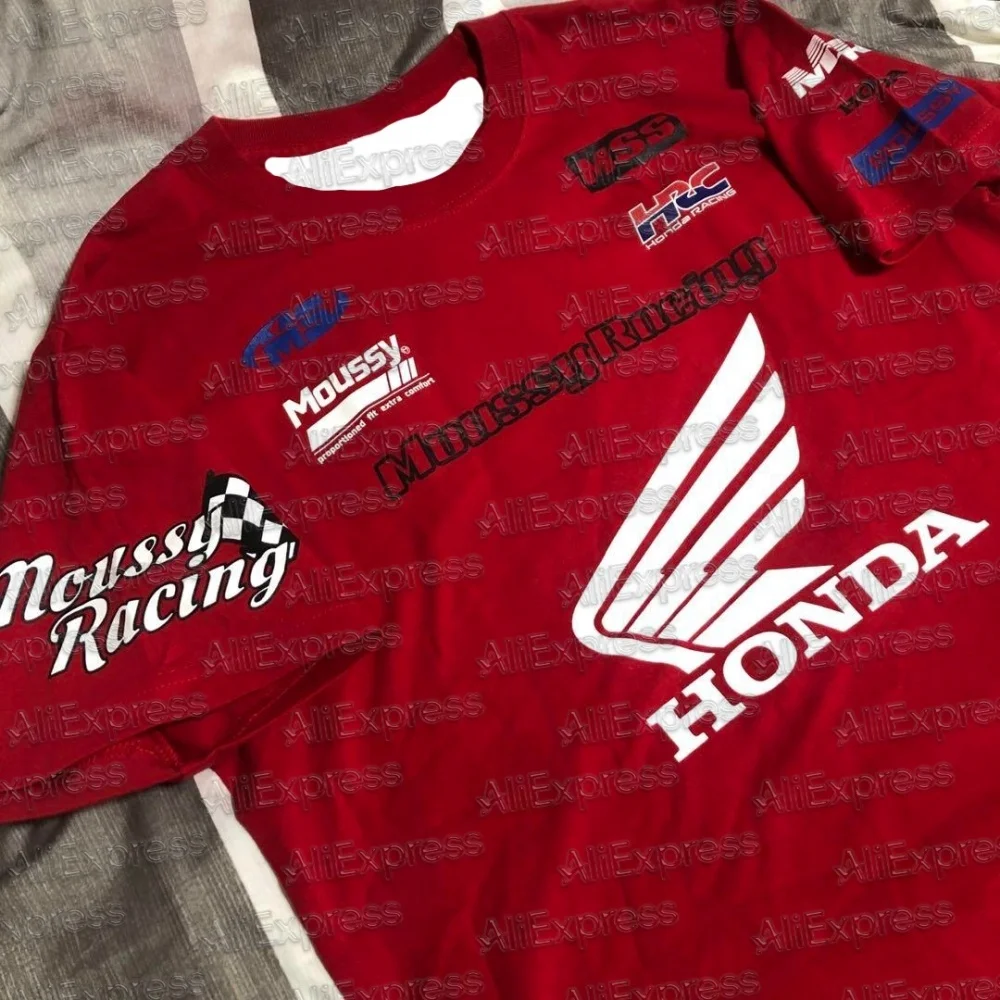 

Футболка Honda HRC Team Racing 2025 для любителей мотоциклов, дышащая, впитывающая пот, летняя велосипедная майка, спортивная одежда для мужчин