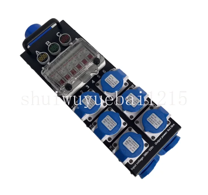 6-Way Power Supply Through Box 8-Way Portable Distribution Stage Performance Power Distribution Box 32 to 16