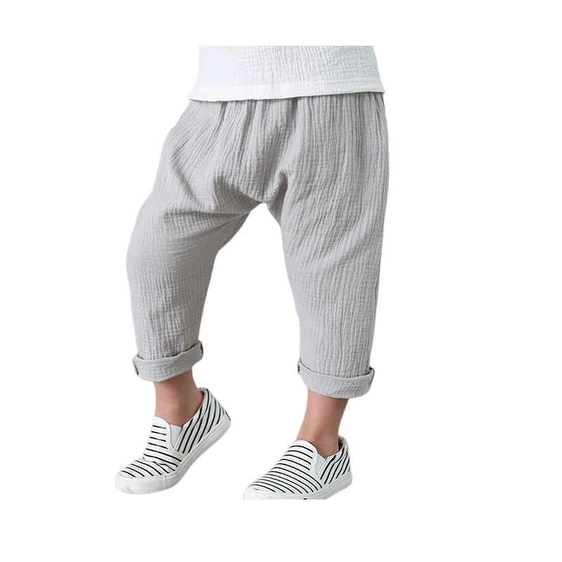 Zeebread-Pantalon d'été pour enfants, taille élastique, couleur unie, pour garçons et filles, nouvel arrivage