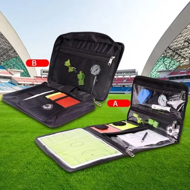 Football Referee Bag Set Professional Soccer Wallet For Referee Equipment Portable Sports Football Match Kit Referee Accessories