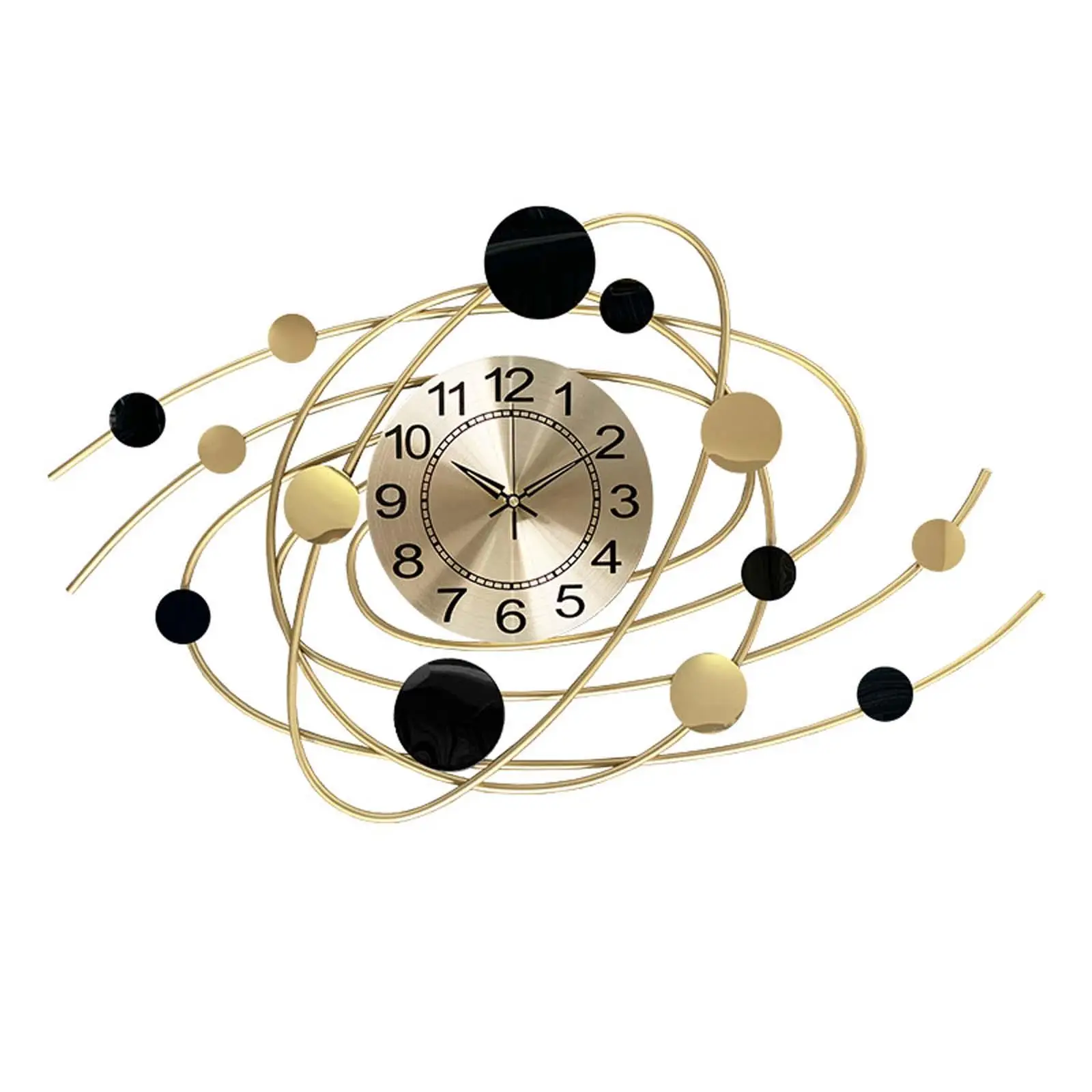 Wall Clock Modern Wall Hanging Digital Pointer for Cafe Shop School Bathroom Decor