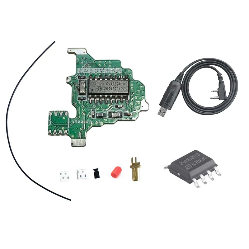 

Модуль модификации SI4732 + USB-кабель для программирования + чип 2 м для Quansheng UVK5/UVK6, коротковолновое разрешение FM с двойной антенной