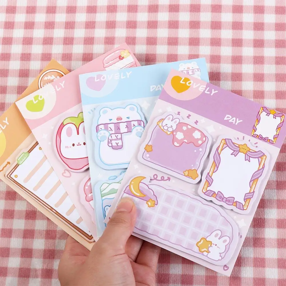 60 Sheets Kawaii Posted It Sticky Note Pads Notepads Cute Memo Pads Student Stationery School Office Supplies Cartoon Notepad