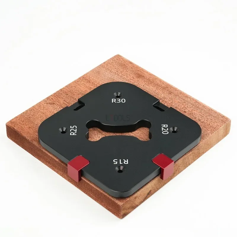 Woodworking Corner Chamfering Template 4-in-1 R-angle Arc Cutting Mold Electric Router DIY Slotting Jig R15-R50 Radius Template