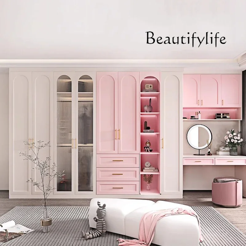 

VV X Drawers Storage Tall Wardrobes Medium Luxury Aesthetic White Girls Bedroom Closet Open Clothes Teen Armario De Ropa Furnitu