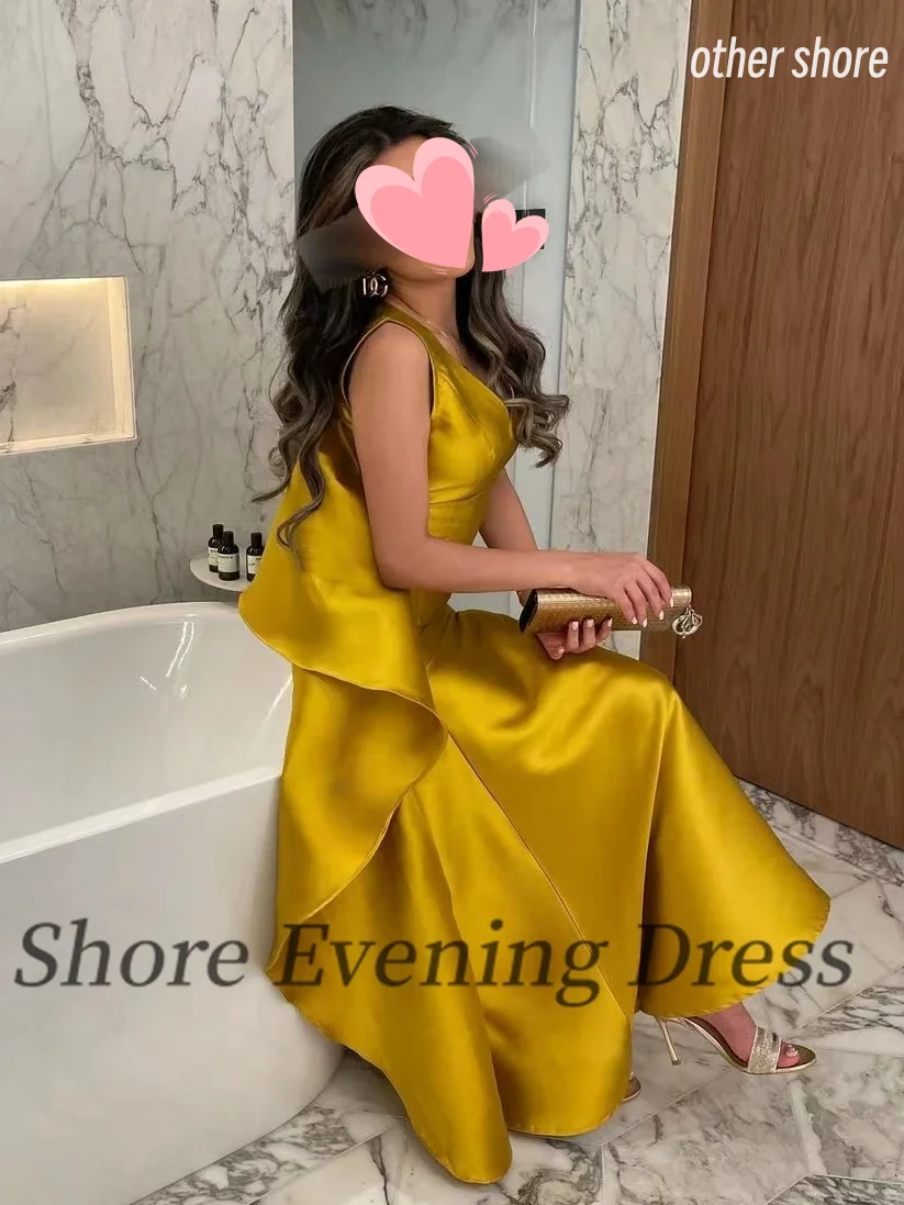 Other Shore Elegant Vintage Sexy Gold Mermaid Stylish Ruffle V-Neck Customize Formal Occasion Prom Dress Evening Party Gowns