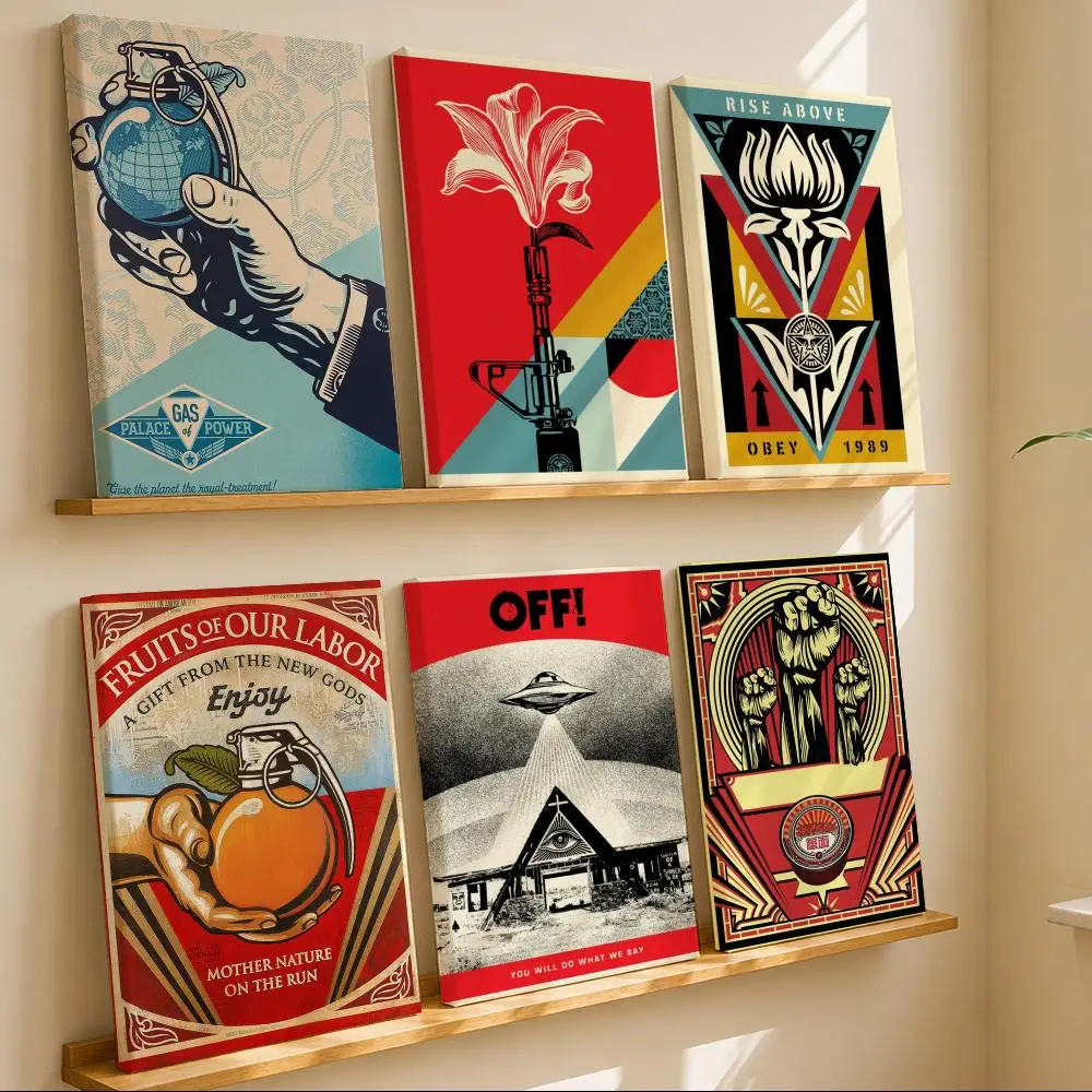 Street Artist S-Shepard FaireyS Framed Wall Painting Framed Poster Wall Decor – Complements Any Wall Ambiance