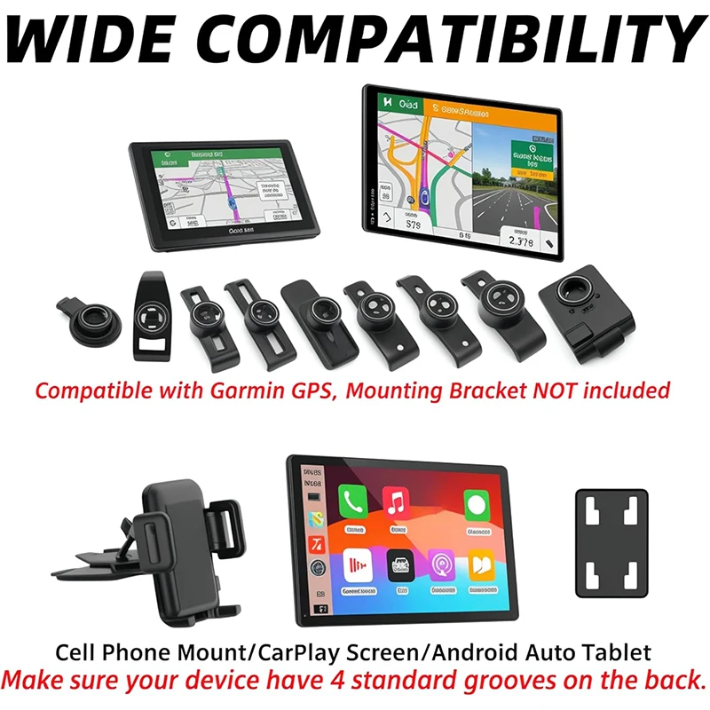 B*NEW 1PCS CD Slot Mount For Carplay Screen 17mm Ball For Cell Phone In-Car 4"-11" Monitor Android Auto Tablet CD Holder view 3