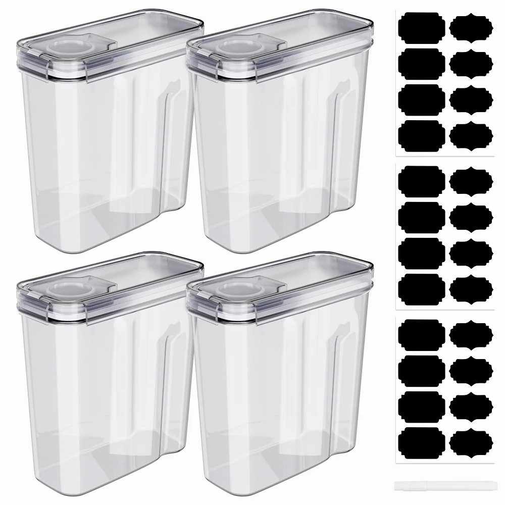 Luftdichte Lebensmittelbehälter mit Deckel 4/8/12 Stück Aufbewahrungsgläser Müsli-Spender Küchenorganizer Transparenter Versiegelter Behälter