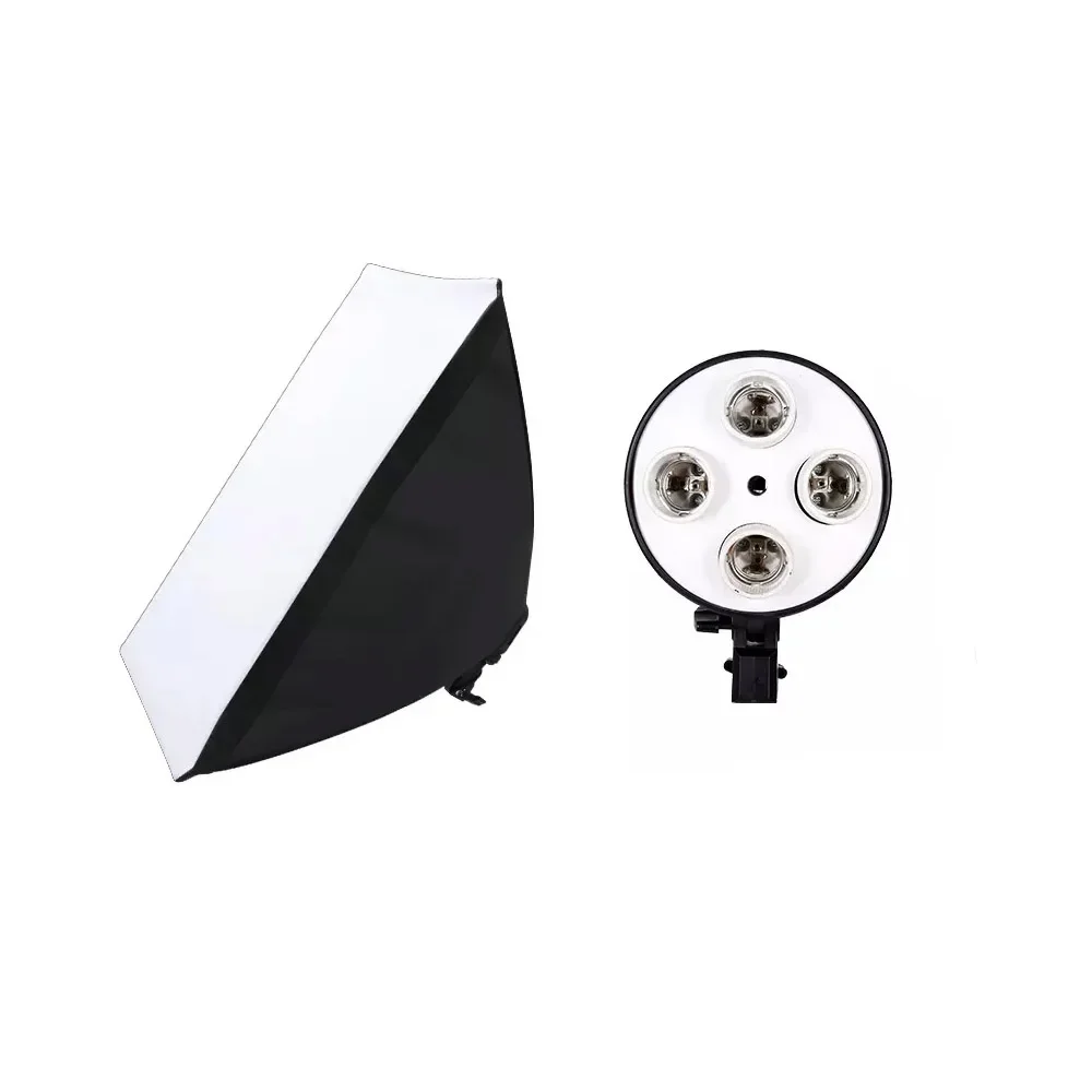 2PCS Softbox Lamp Holder E27 Base Four Light Bulbs Use For Kit 4 in 1 For Photo Photography Studio