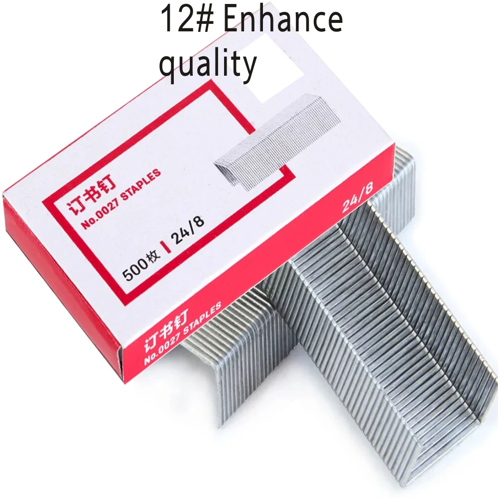 24/8 12# Staples  universal upgraded version Office  Stainless Binding Set 500pcs Supplier Steel For Stationery Office School