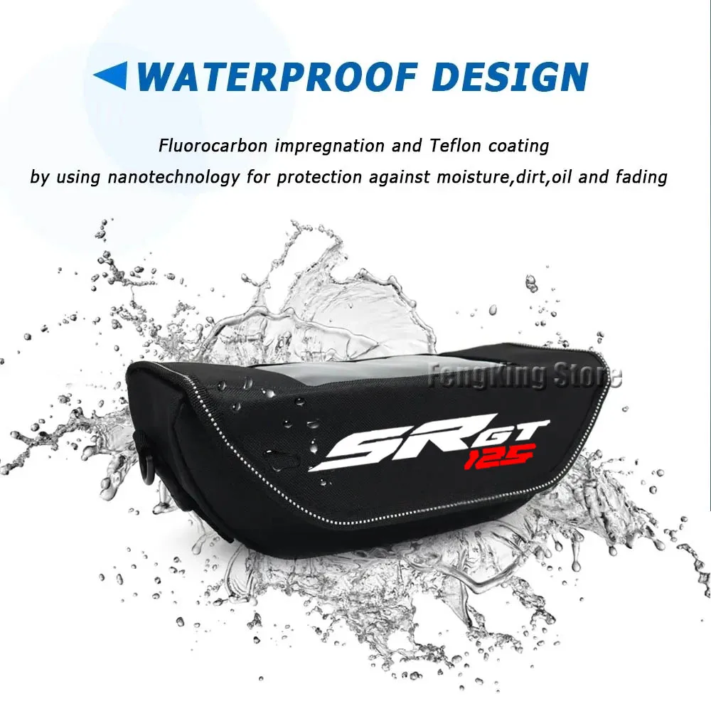 Motorcycle Accessories Handlebar Waterproof Bag Travel Bag Storage Bag Screen GPS For Aprilia SR GT 125 SR GT 200 - Image 4