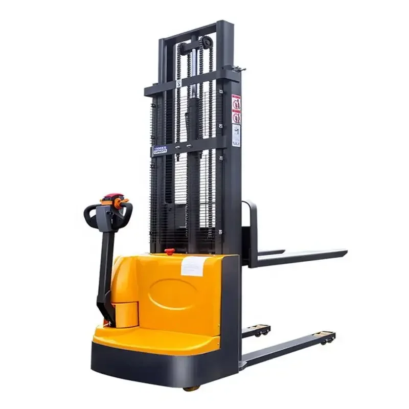 Chinese Full Electric Forklift 1000kg 1500kg 2000kg Lifting Height 1.5m 2m Mini Electric Stacker AGV Forklift Price