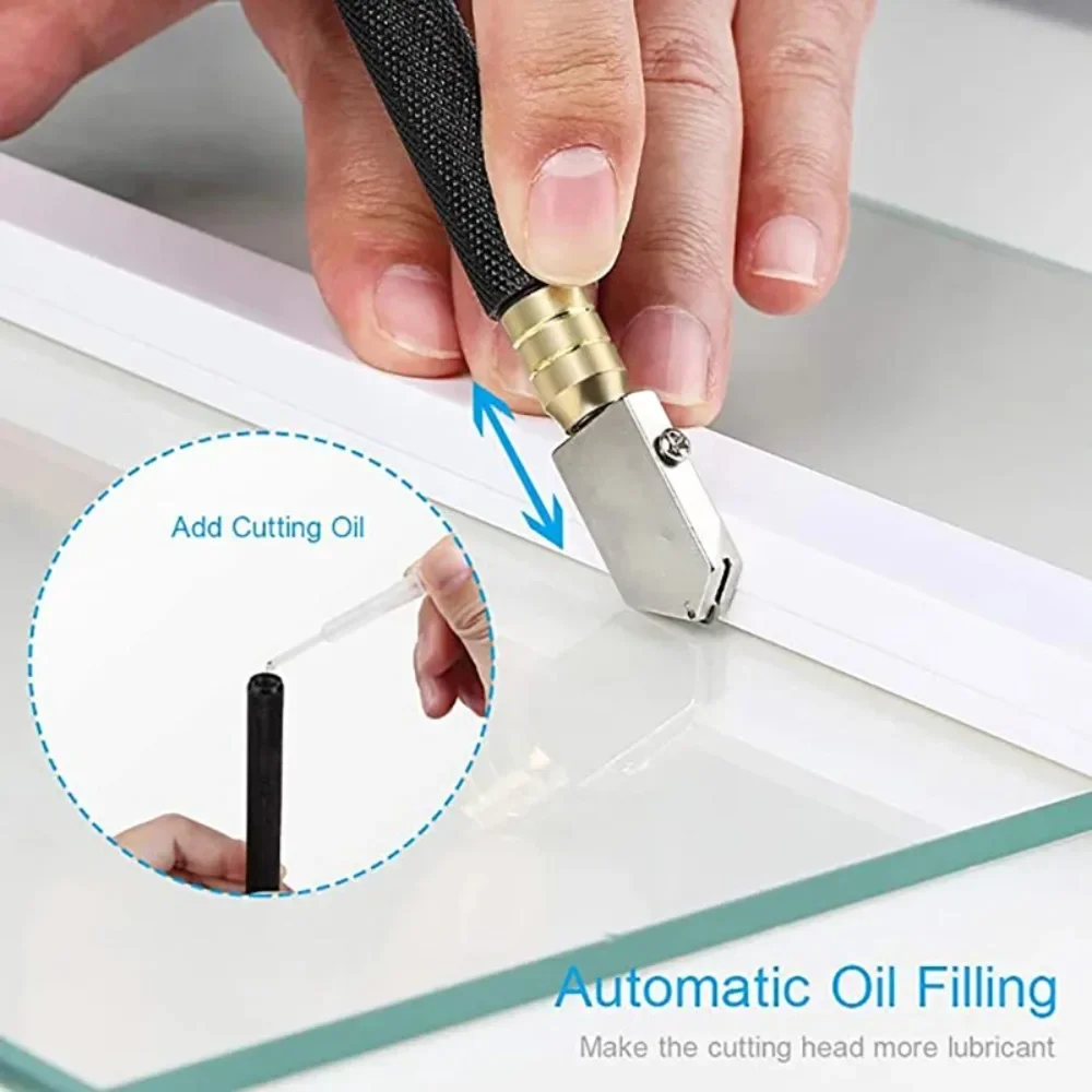 Japanese TC-17 Roller Glass Cutter, 3-12MM Ceramic Tile Cutter, TC-17 Alloy Cutting Wheel, Ergonomic Handle