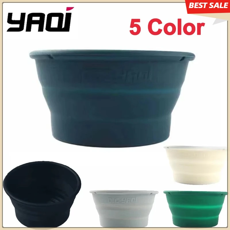 

YAQI 5Color Collapsible Silicone Travel Shaving Bowl For Mens Cleaning Beard New Deep Blue Portable High Quality Shaving Tool