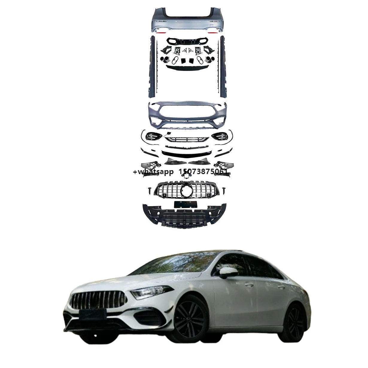 High Quality Benz W177 Body Kit  Style CLA45S Upgrade New Perfect Fit Front Bumper Rear Bumper Side Skirts