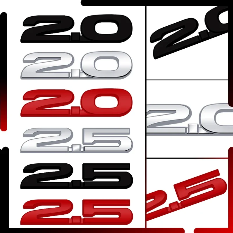 

Metal Car Body 2.0 2.5 Red Emblem Badge 3D Sticker Tail Decals For Mazda MS Speed CX5 CX3 Atenza Axela MX5 M6 M3 Acceessories