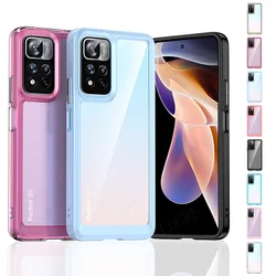 Clear Back Cover For Xiaomi Redmi Note 11 Pro Plus Case Bumper Multicolour Transparent For Redmi Note 11 Pro Plus 11S 5G Cover