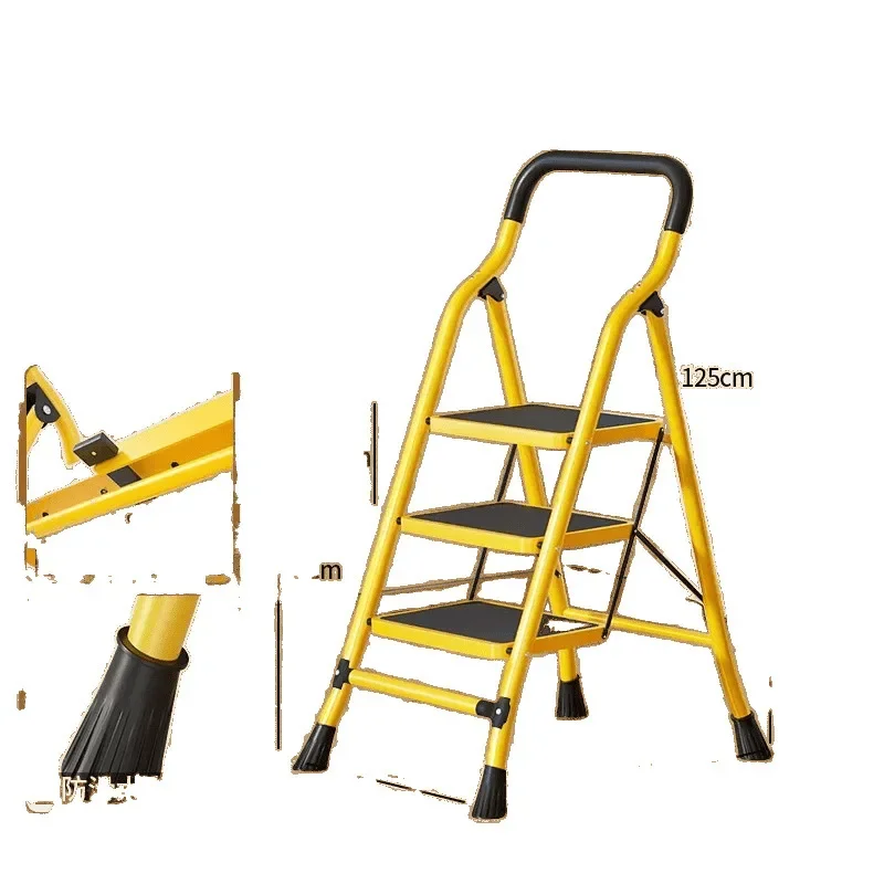 

Ladder widened thickened extra wide pedal handrail interior decoration portable ladder for the elderly