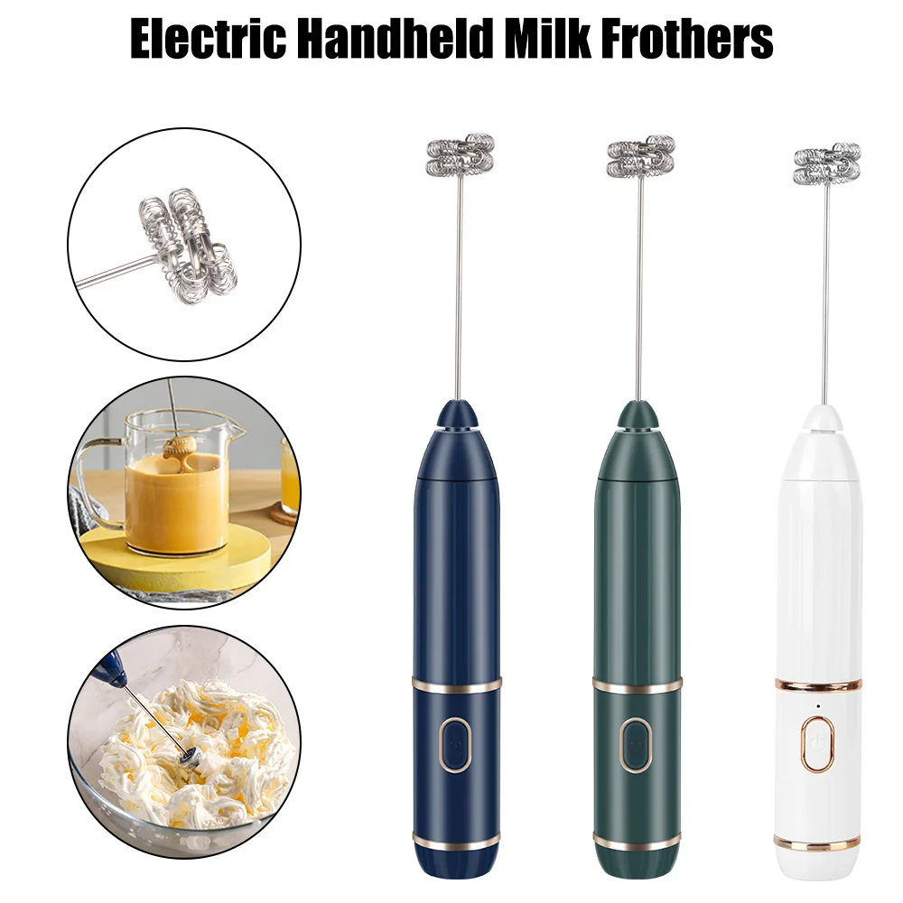 Mini Coffee Maker Whisk 3 Speeds Stirring Tools For Cappuccino Cream Electric Handheld Milk Frothers USB Kitchen Egg Whisk Mixer