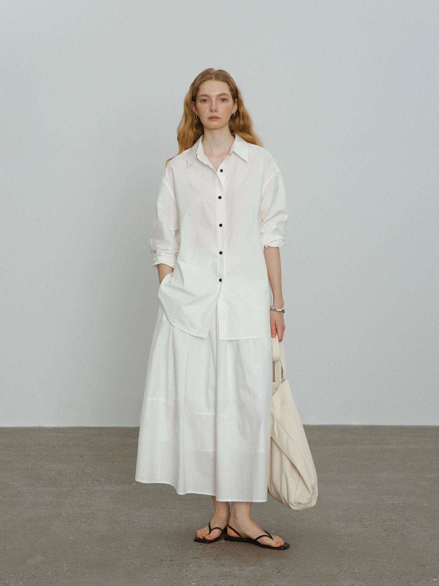 

COUNTONME Pure Cotton Long Sve Women's irt Comfortable Knife Sve Classic Sle Breathable Casual Busin Office Wear