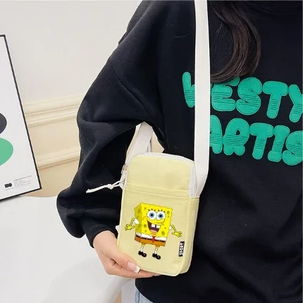 SpongeBob SquarePants Women Single Shoulder Bag Patrick Star Mobile Pouch Sundries Organization Cute Light Travel Change Purses