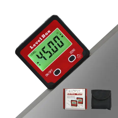 SHANHR Magnetic Digital Angle Gauge Inclinometer Level Box Protractor Angle Meter