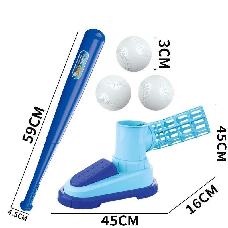 Kids Baseball Pitching Machine Toss and Catch Ball Game Baseball Launcher Gift Idea for Boys and Girls