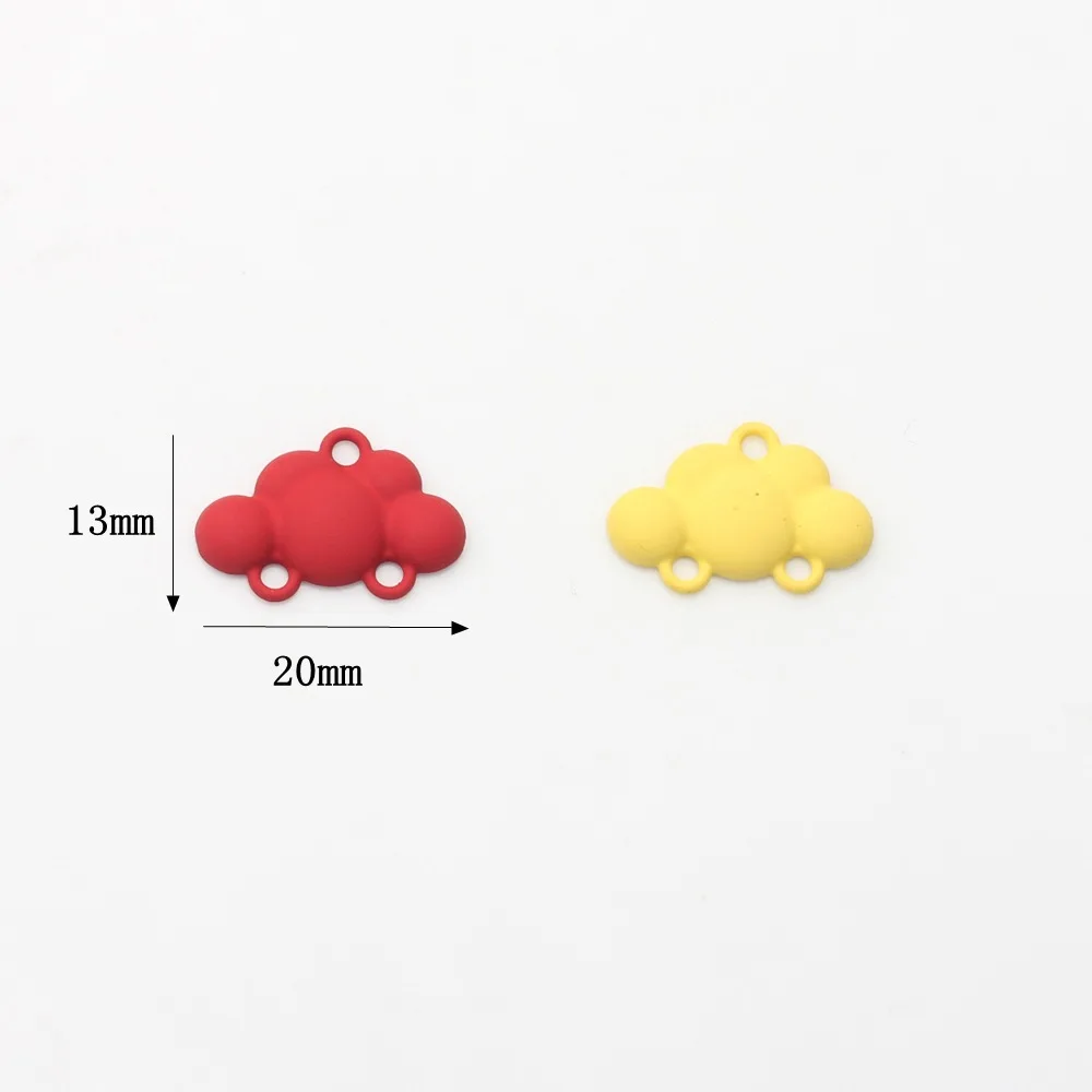 Fashion Zinc Alloy Charms with Candy-Colored Cloud Hollow Connector Pendant for DIY Handmade Jewelry