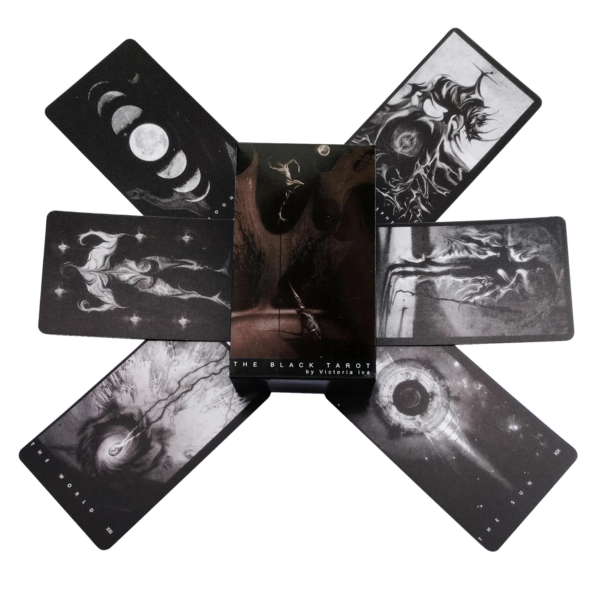Black Tarot Deck Crafts Divination Fate Fortune Telling Card Friend Casual Party Entertainment Board Game Tarot Card Oracle Deck
