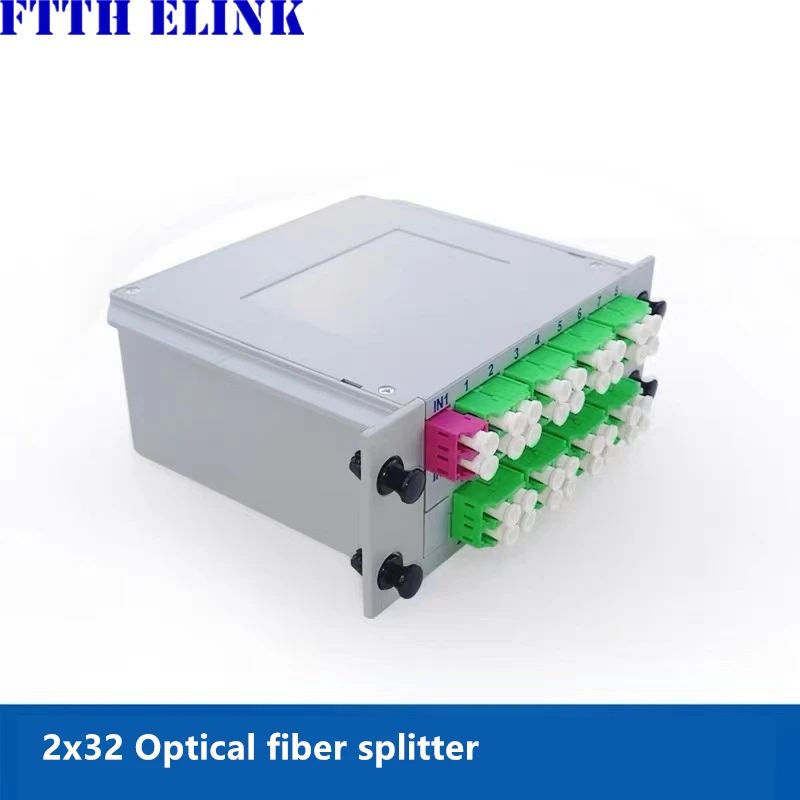 

Single Mode PLC Optical Fiber Coupler Cassette, SM LGX Box, 2x32 LCAPC GEPON FTTH FC UPC 2*32, Telecom, GPON, 2PCs