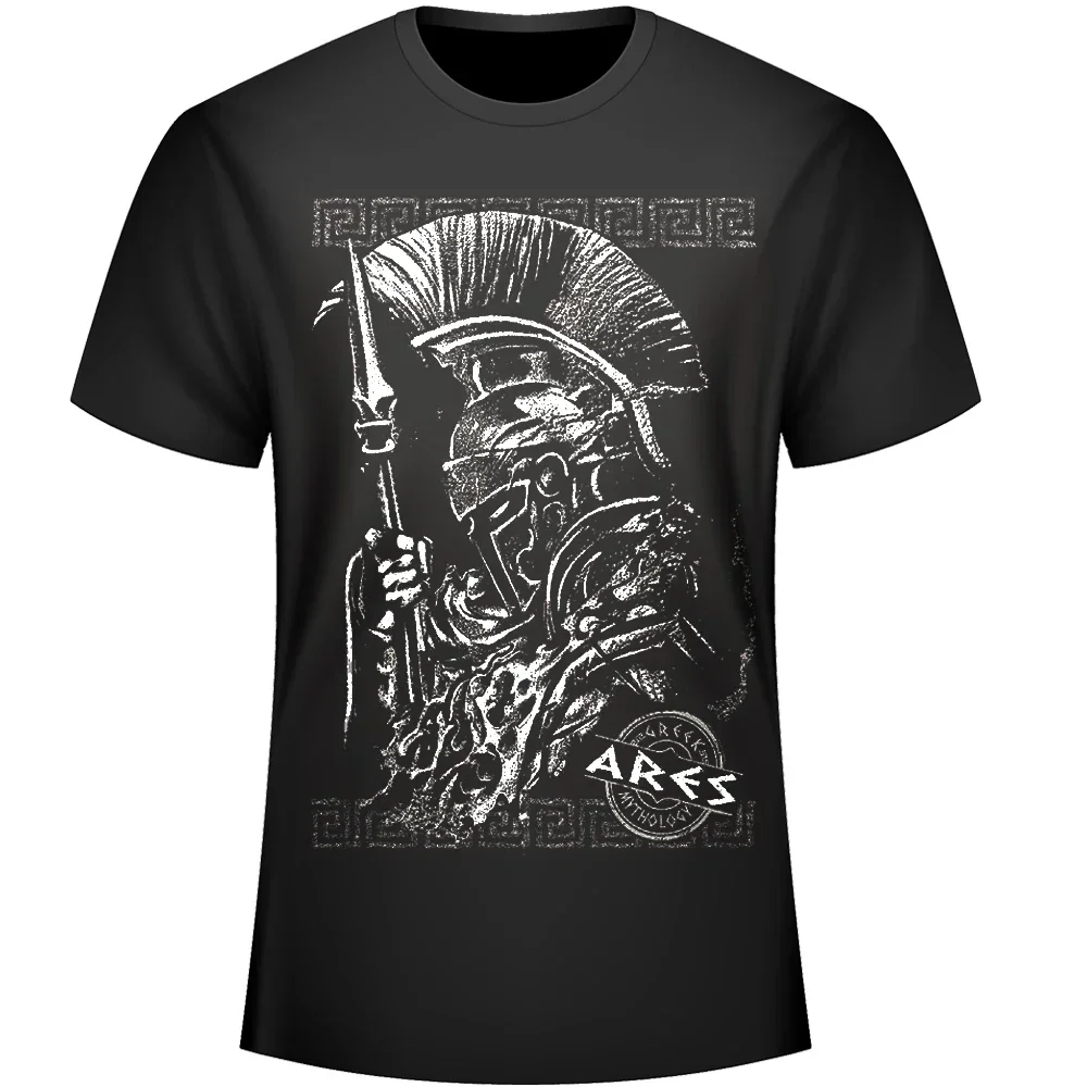 

Retro Ancient Greek Gods of War Ares Portrait T-Shirt 100% Cotton O-Neck Summer Short Sleeve Casual Mens T-shirt Size S-3XL