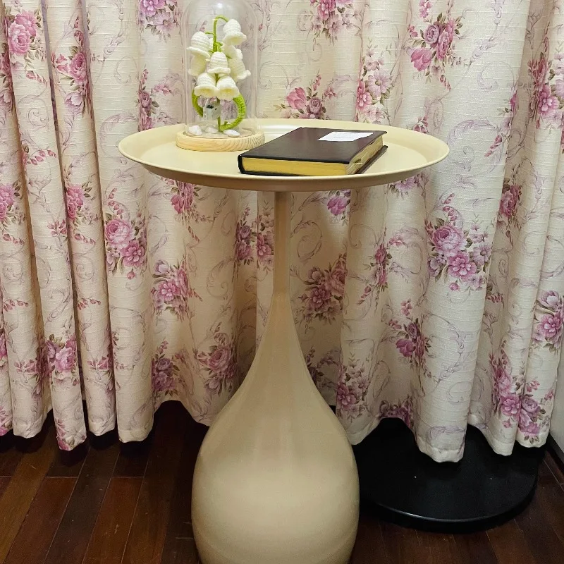 

Nordic Light Luxury Table Living Room Sofa Side Coffee Table Marble Round Mesas Bedroom Bedside Corner Tables Iron Art Furniture
