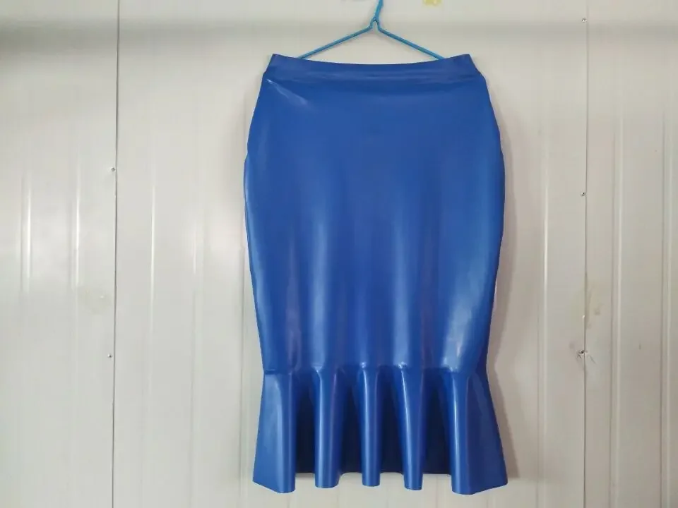 

Латексное платье, резиновые женские темно-синие полуюбки, сексуальная сумка, размер бедра XS-XXXL