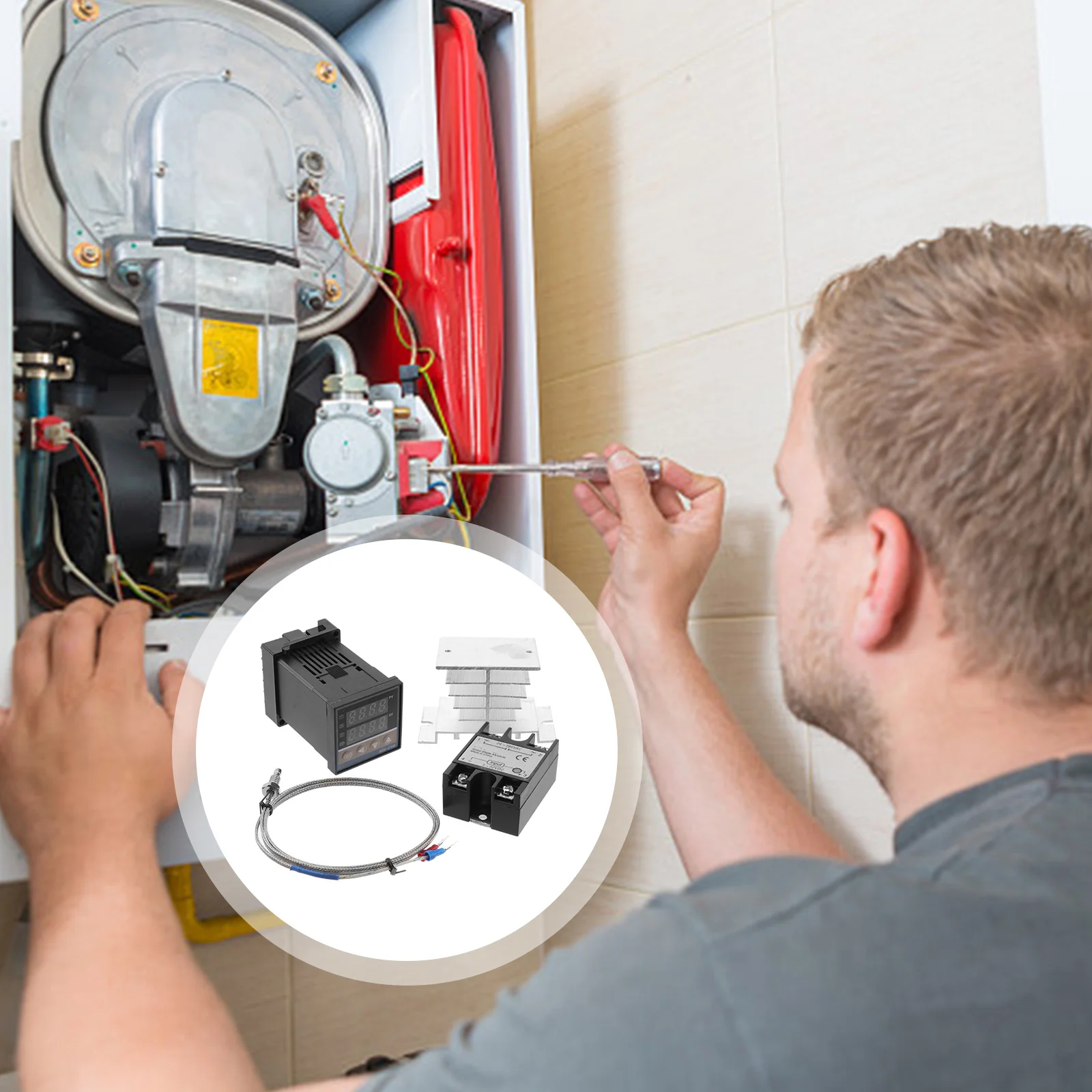 

4Pcs Temperature Controller Digital Thermostat with Ssr Output Reading Centigrade Fahrenheit Compatible