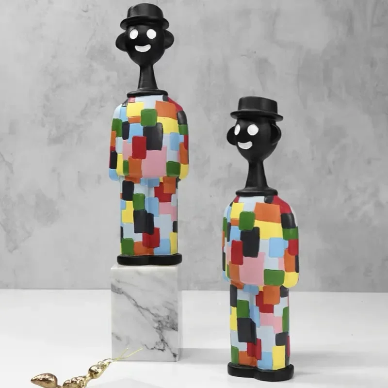 Resin Modern Creative Figurines Colorful Minimalist Desk Sculptures Crafts Table Miniatures Art Aesthetic Kid Gift Home Decor