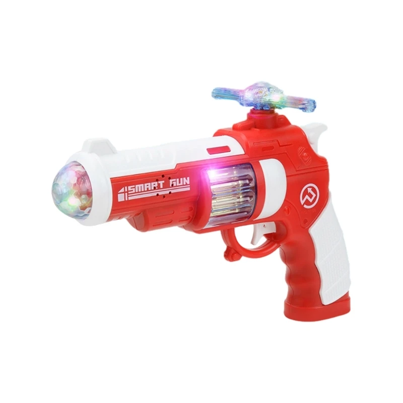 Musical Light Up Toy Handgun with LED and Sound Effect for Kids Pretend Play Electric Light Up Handgun with Voice Functi