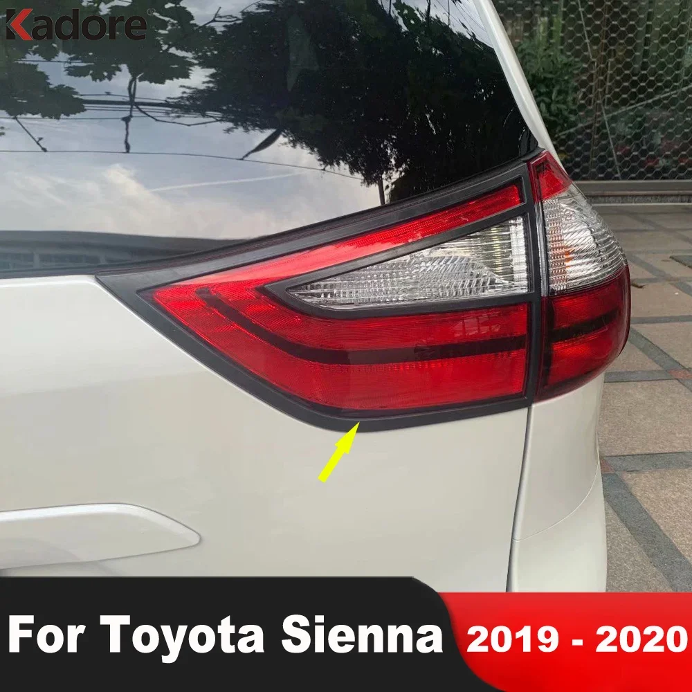 

Rear Tail Light Lamp Cover Trim For Toyota Sienna 2019 2020 Carbon Fiber Car Taillight Taillamp Bezel Trims Exterior Accessories