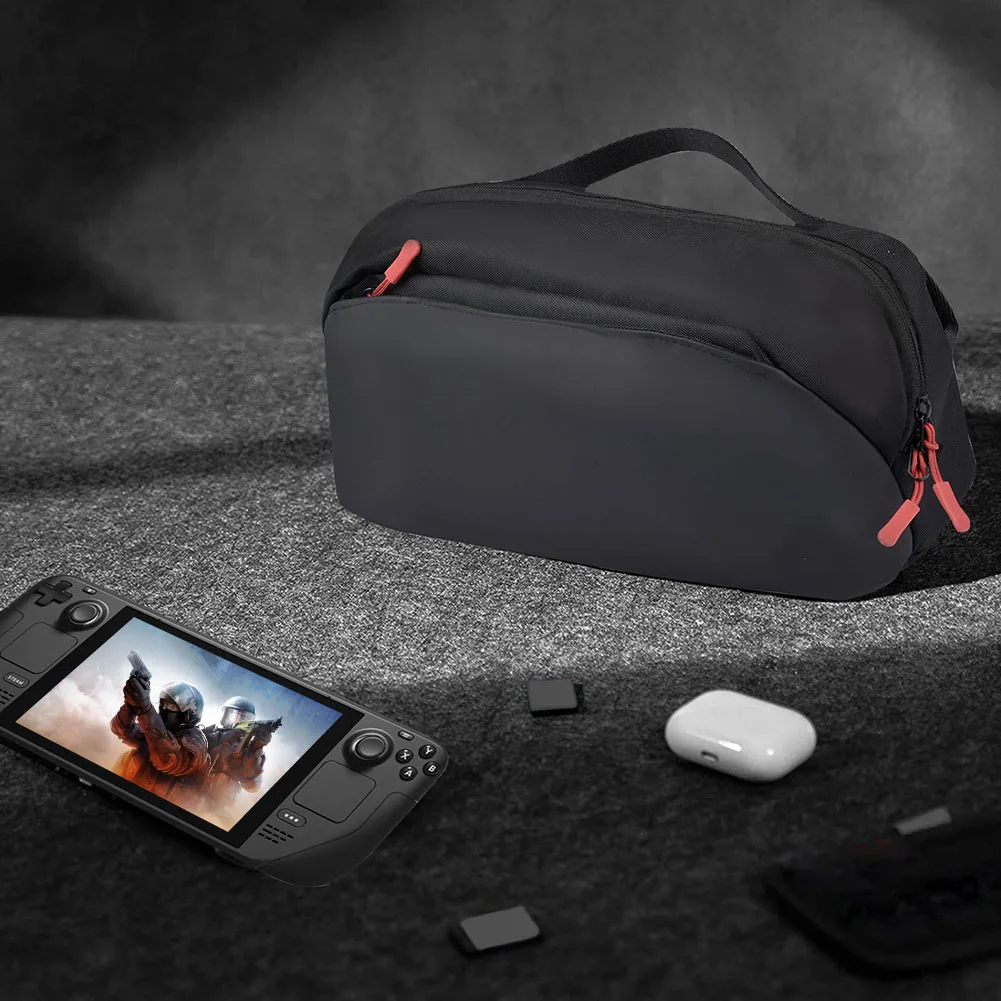 Game Console Protective Cover Bag Double Zipper Portable Carrying Storage Bag Large-capacity Scratchproof for Steam Deck Switch