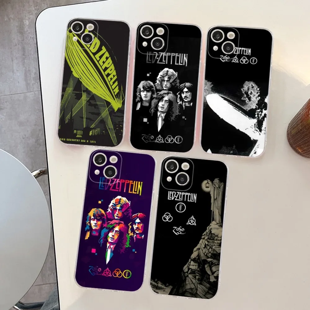 Cool L-Led Band Z-Zeppelin Phone Case Silicone Soft for iphone 15 14 13 12 11 Pro Mini XS MAX 8 7 6 Plus X XS XR Cover