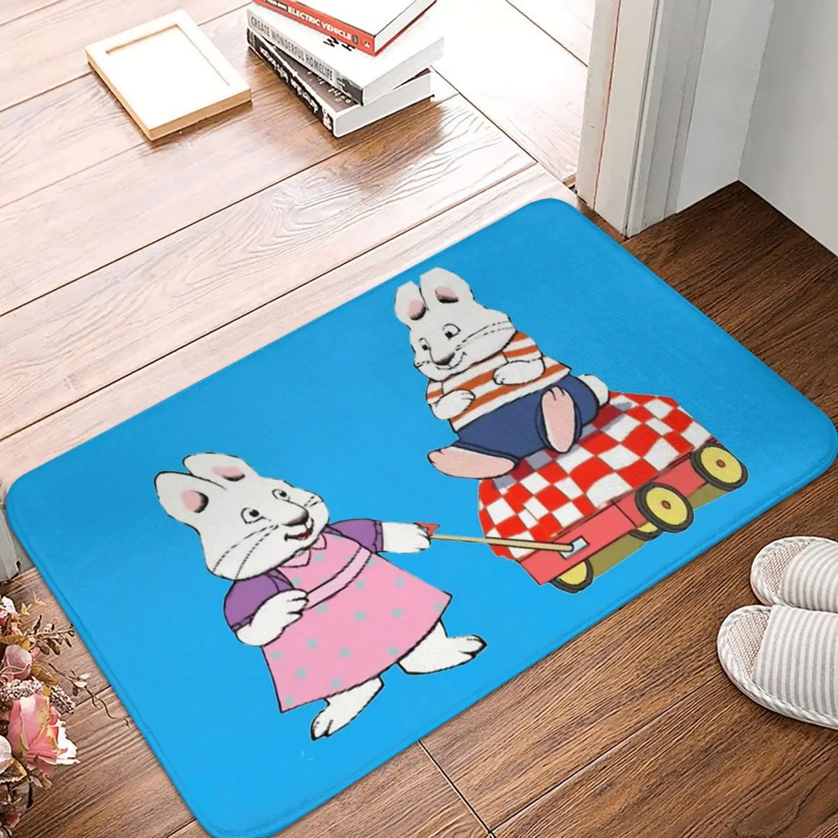 Animal Bath Mat Max Ruby Rabbit Cartoon 2000s For Kids Doormat Living Room Carpet Entrance Door Rug Home Decoration