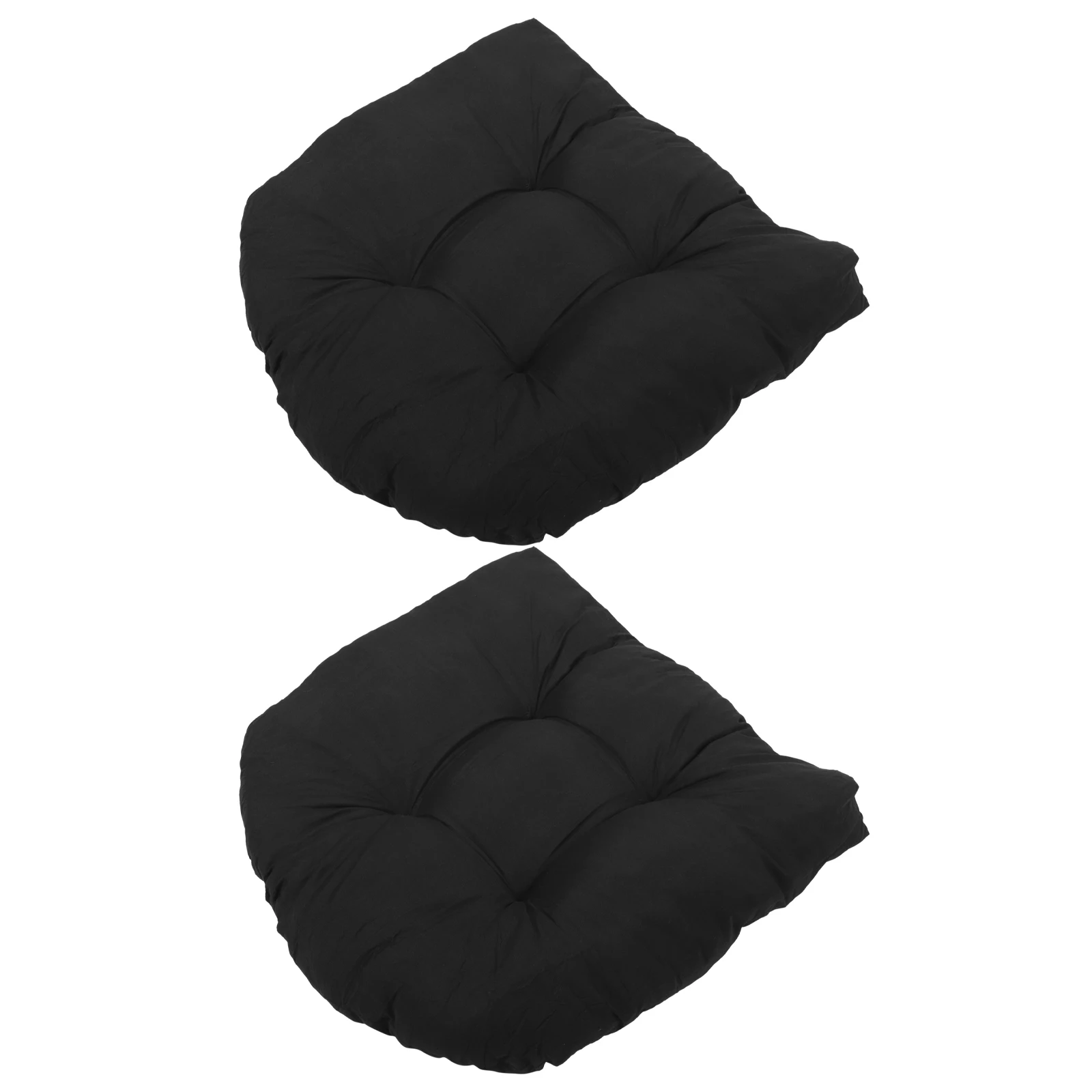 

2Pcs Black Chair Cushions Outdoor Patio Sofa Seat Outdoor Garden Cushion Pad Tatami Mat AntiSlip Home Office CarSeats