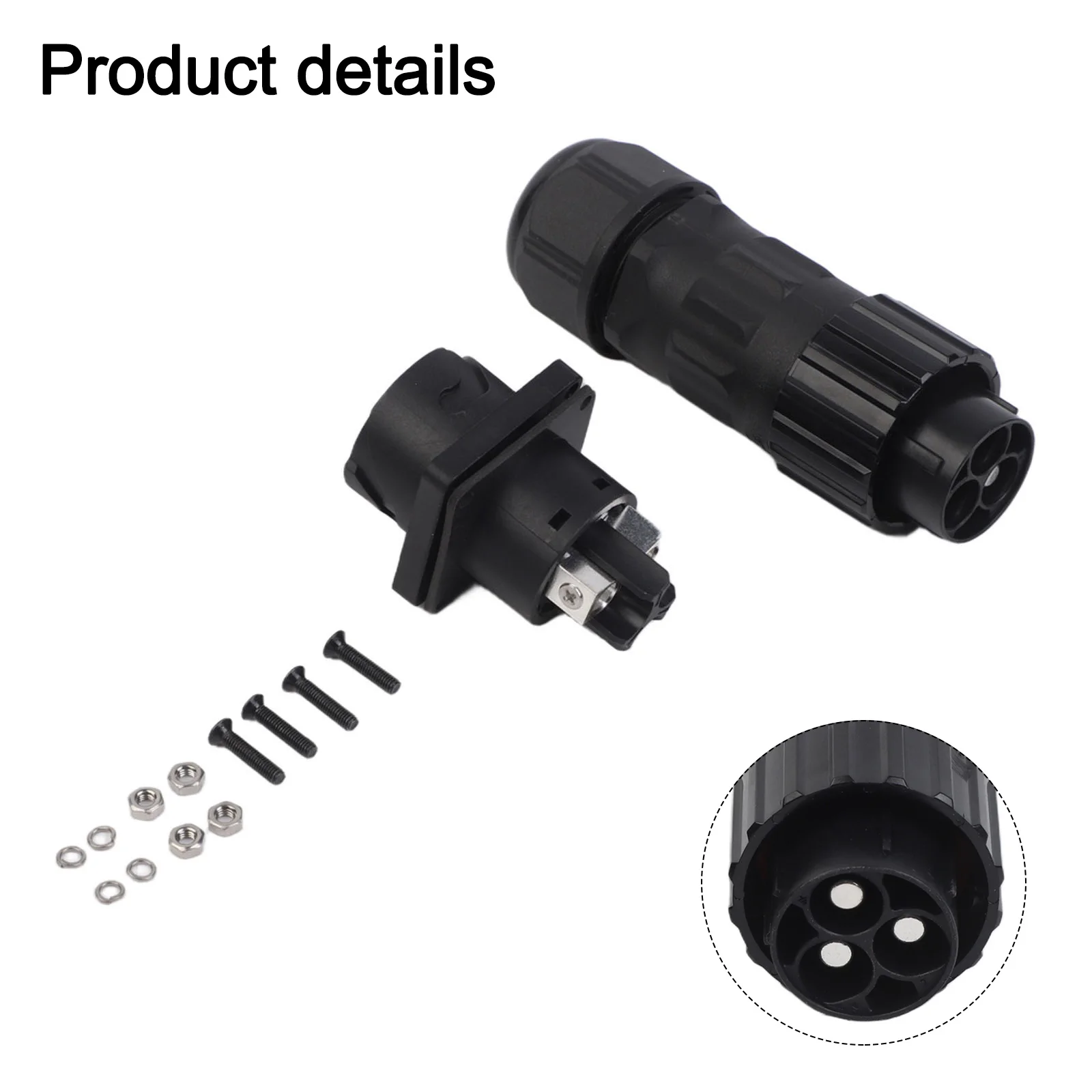 

For EV Charging Stations 3-pin 80A Connector Insulation Resistance 100M Contact Resistance 5m IP67 Waterproof Aviation Connector