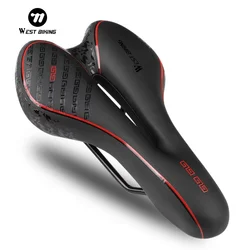 WEST BIKING MTB Gel Comfort Bicycle Saddle Foam Road Bike Painless Seat PU Leather Versatile Cycling BMX Saddle Bicycle Parts